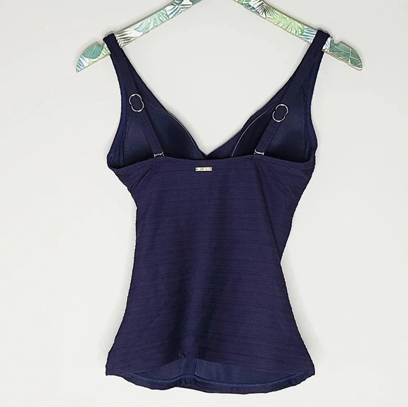 New Sea Level Navy Cross Front Tankini Swim Top 4 - Picture 4 of 8
